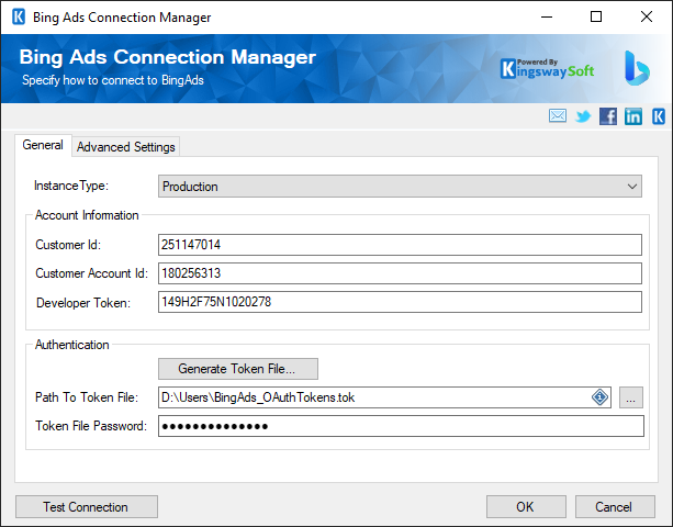 SSIS Bing Ads Connection